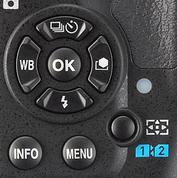 Pentax K-3 Review -- Four-way controller and Focus Point / Card Select button